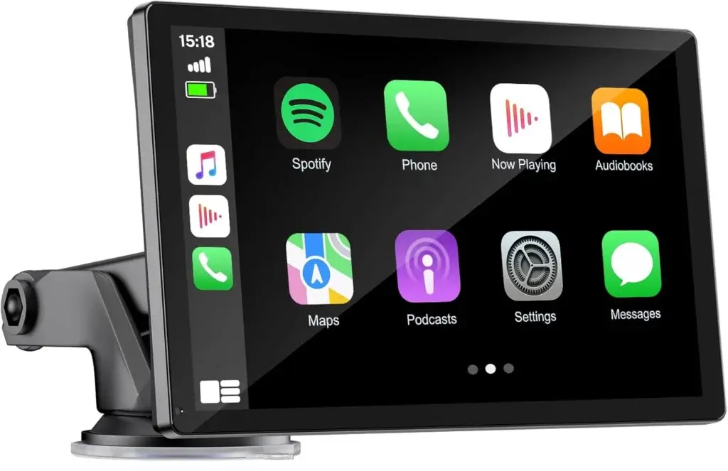 This image shows a stand alone carplay screen