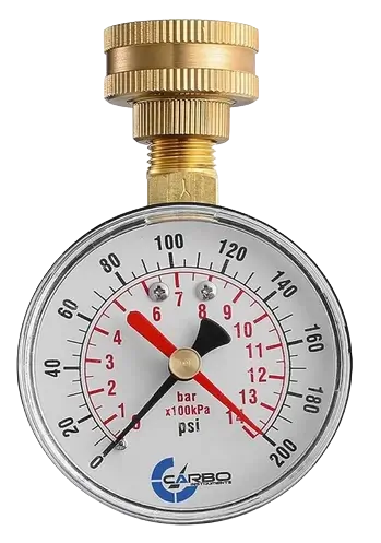 This image shows a water pressure gauge